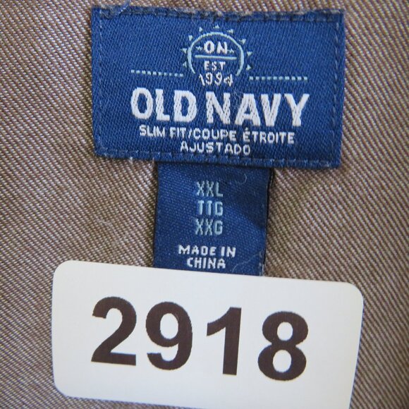 Old Navy* Men's Short Sleeve Button Down Curved Hem Chest Pocket Shirt~ Size XXL - Picture 3 of 11